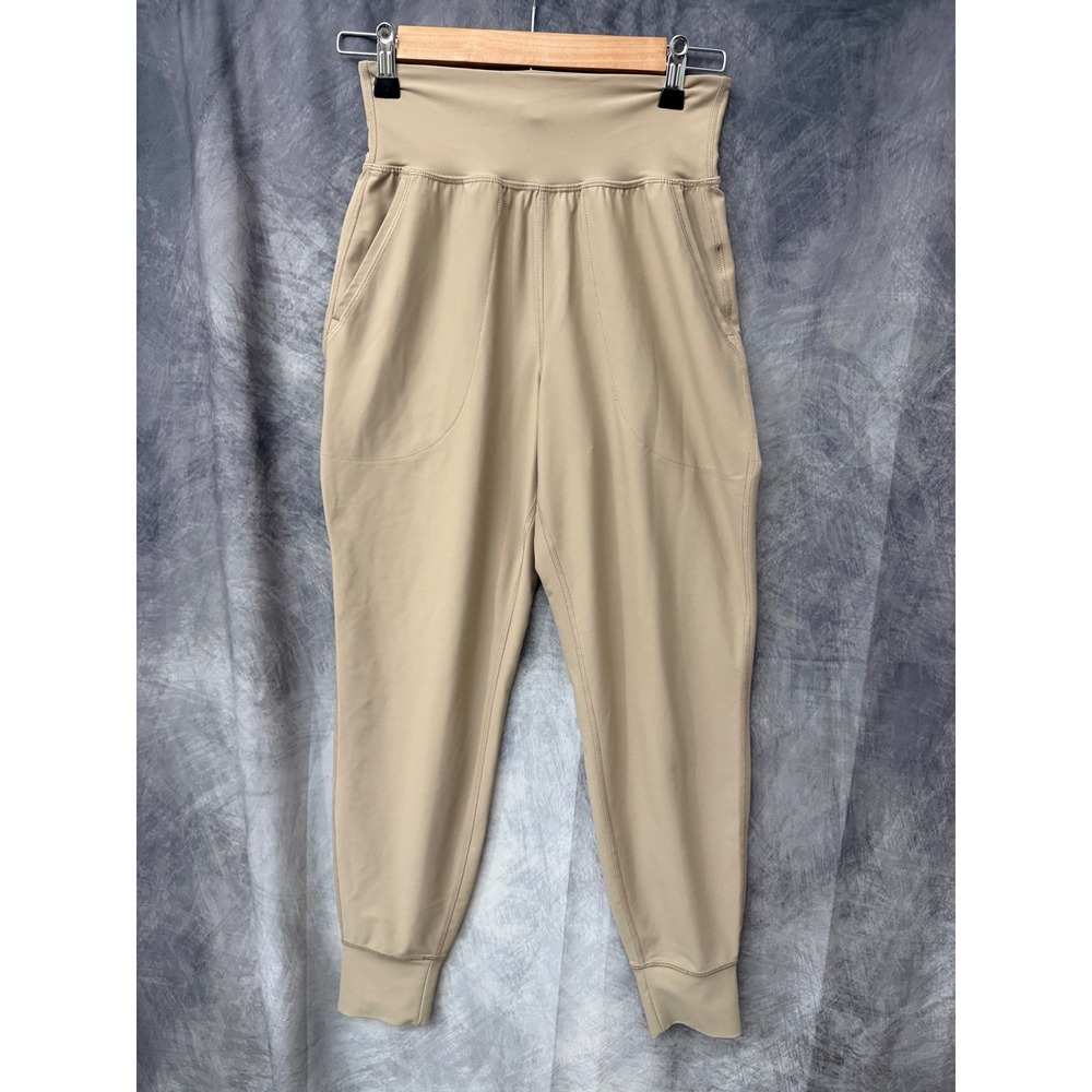 Old Navy Active Powersoft High-Rise Joggers Tan Beige Go-Dry XS